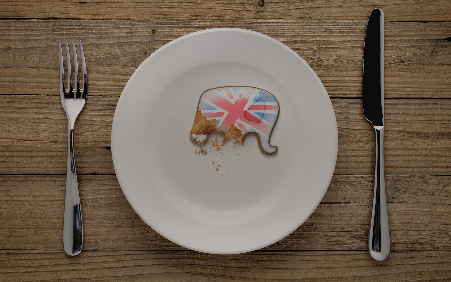 Elephant on a plate